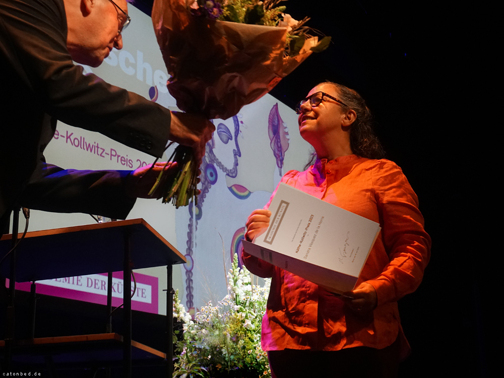 Manos Tsangaris, Laudator für Sandra Vásquez de la Horra 