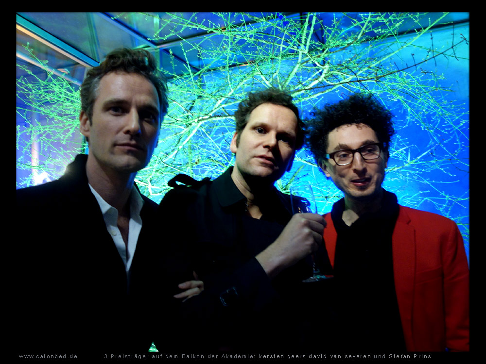 Kersten Geers und David van Severen (Kunstpreis Baukunst), Stefan Prins (Kunstpreis Musik)