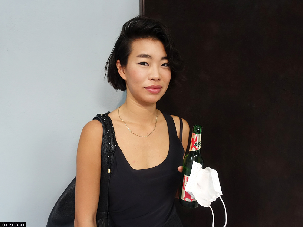 Jeewi Rosa Lee with her work